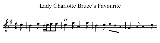 Lady Charlotte Bruce’s Favourite - staff notation