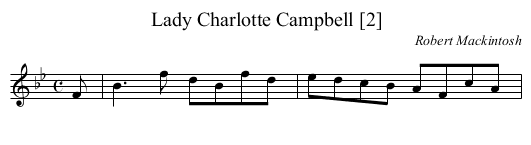 Lady Charlotte Campbell [2] - staff notation