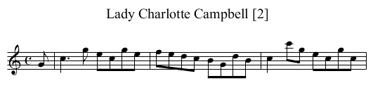 Lady Charlotte Campbell [2] - staff notation