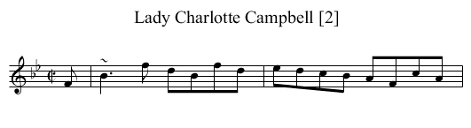 Lady Charlotte Campbell [2] - staff notation