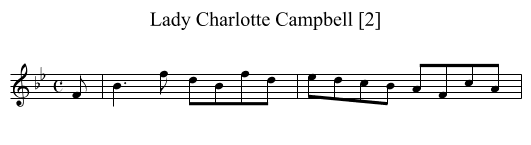 Lady Charlotte Campbell [2] - staff notation