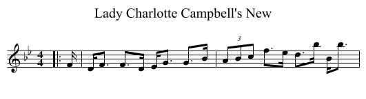 Lady Charlotte Campbell's New - staff notation