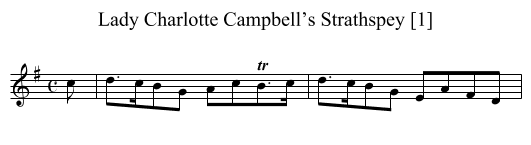 Lady Charlotte Campbell’s Strathspey [1] - staff notation