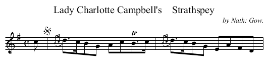 Lady Charlotte Campbell's    Strathspey - staff notation