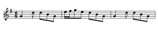 Lady Charlott's Delight - staff notation