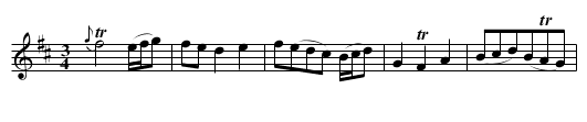 Lady Crawford's Minuet - staff notation