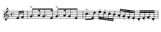 Lady Dalrymple Hay's Strathspey - staff notation