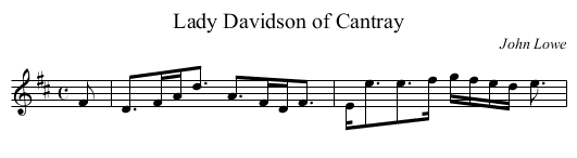 Lady Davidson of Cantray - staff notation