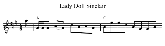 Lady Doll Sinclair - staff notation