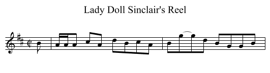 Lady Doll Sinclair's Reel - staff notation