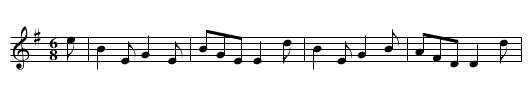 Lady Douglas of Bothwell - staff notation