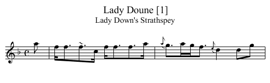 Lady Doune [1] - staff notation