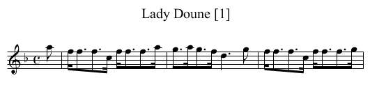 Lady Doune [1] - staff notation