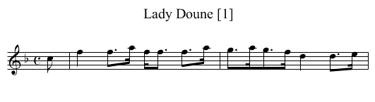Lady Doune [1] - staff notation
