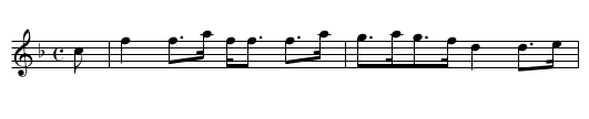 Lady Doune - staff notation