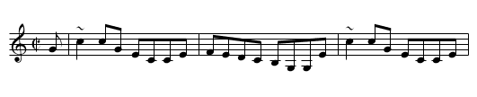 Lady Down - staff notation