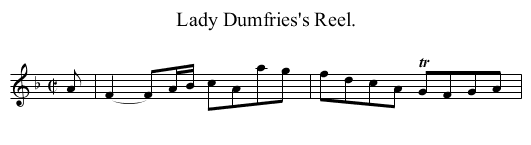 Lady Dumfries's Reel. - staff notation