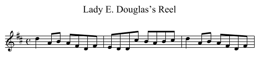 Lady E. Douglas’s Reel - staff notation