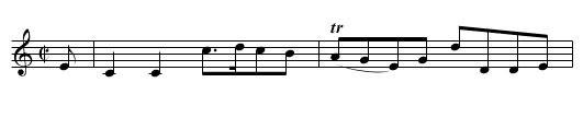 Lady Eglinton's Reel - staff notation