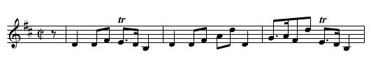 Lady Elgin's Reel - staff notation