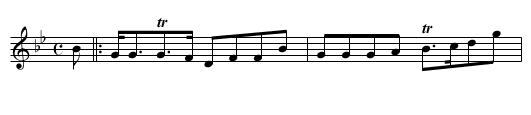 Lady Elibank's Favorite Strathspey - staff notation