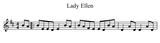 Lady Ellen - staff notation