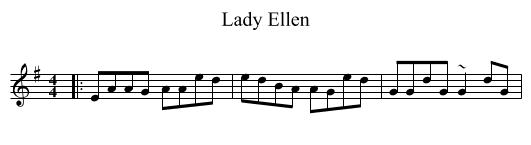 Lady Ellen - staff notation