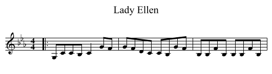 Lady Ellen - staff notation