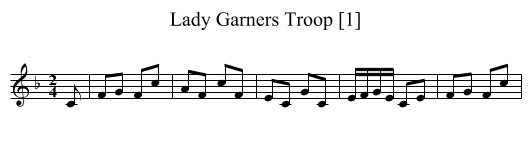 Lady Garners Troop [1] - staff notation