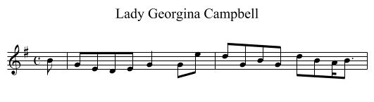 Lady Georgina Campbell - staff notation