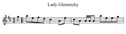 Lady Glenorchy - staff notation