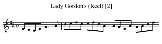 Lady Gordon's (Reel) [2] - staff notation