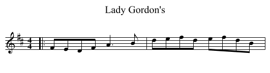 Lady Gordon's - staff notation