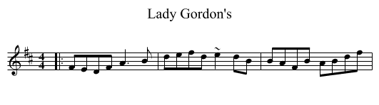 Lady Gordon's - staff notation