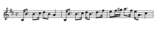 Lady Grace Stewart - staff notation