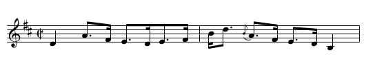 Lady Grant of Dalvey's Reell - staff notation