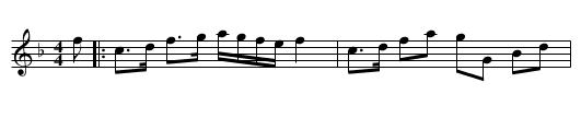 Lady Gray - staff notation