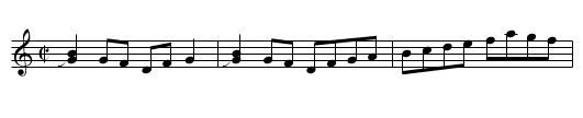 Lady Hamilton [1] - staff notation