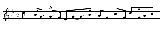 Lady Hamilton Dalrymple's Strathspey - staff notation