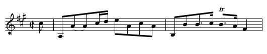 Lady Hampden's Strathspey - staff notation