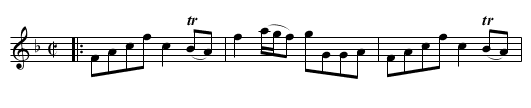 Lady Hariot Hope's Reel - staff notation