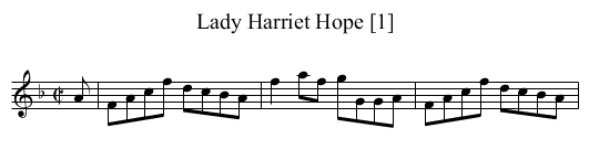 Lady Harriet Hope [1] - staff notation
