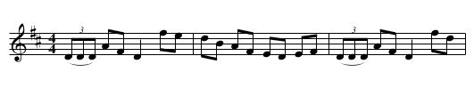 Lady Harriet's Reel - staff notation