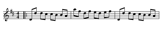 Lady Helonora Hume - staff notation