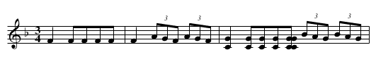 Lady Herriot Cunningham's Minuet - staff notation