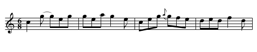 Lady Home's Jig - staff notation