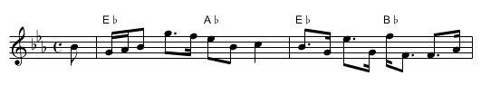 Lady Huntly - staff notation