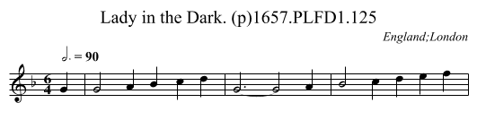 Lady in the Dark. (p)1657.PLFD1.125 - staff notation