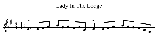 Lady In The Lodge - staff notation