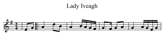 Lady Iveagh - staff notation